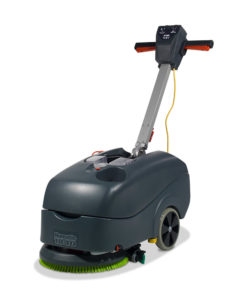 A compact scrubber dryer for terrazzo, tiles and ceramic floors. Capacity; 18L